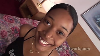 African-American teen with a large posterior in a video tagged with creampie and facial finish