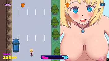 Hentai game: Exhibitionist girl rides dildo on her bike for fun